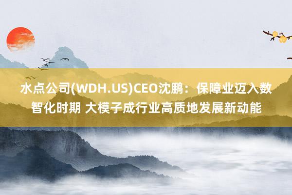 水点公司(WDH.US)CEO沈鹏：保障业迈入数智化时期 大模子成行业高质地发展新动能