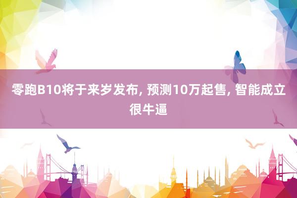 零跑B10将于来岁发布, 预测10万起售, 智能成立很牛逼