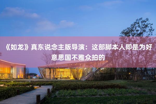 《如龙》真东说念主版导演：这部脚本人即是为好意思国不雅众拍的